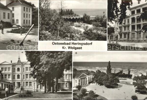 Heringsdorf Ostseebad Usedom Kurpromenade Sonnenuhr Pavillon FDGB Er