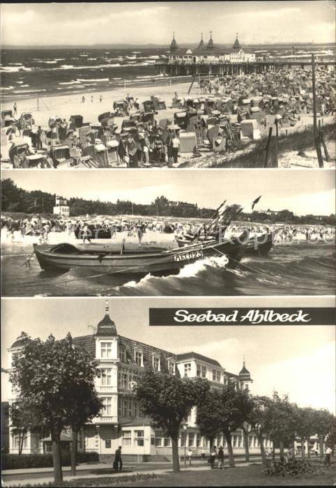 Ahlbeck Ostseebad Seebrücke Strand FDGB Erholungsheim Ber