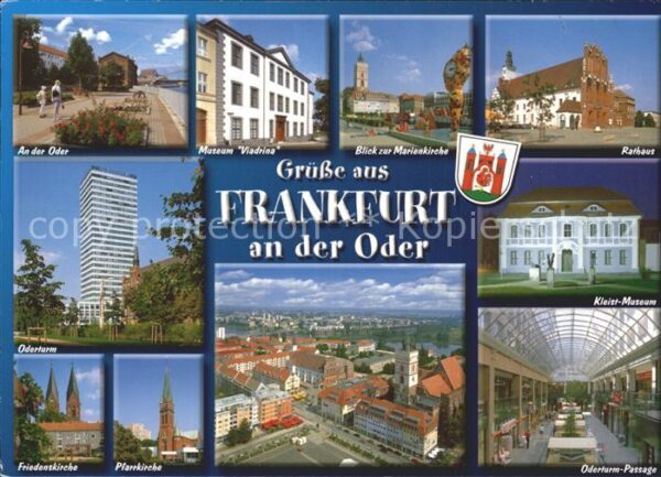 Frankfurt Oder Promenade Museum Kirche Rathaus Odertur