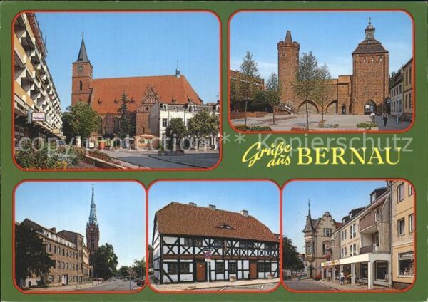 Bernau Berlin Kirche Pulverturm Tor Strassenpartie Fa