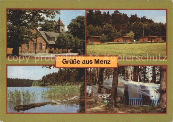 Menz Gransee Schulplatz Bungalows Roofensee Zeltplat