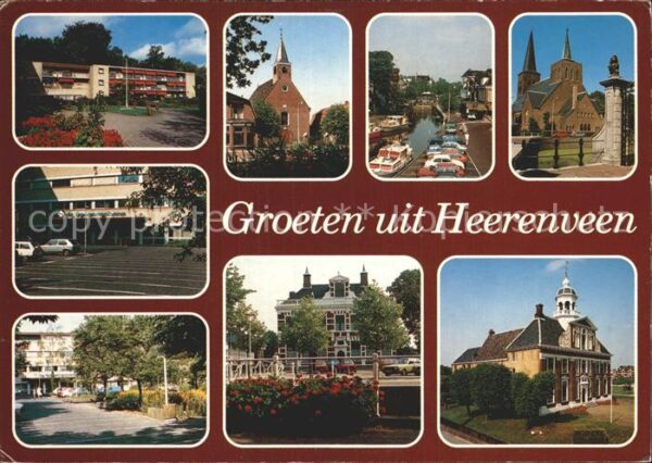 Heerenveen Teilansichten Kirche Kanal Gebäude