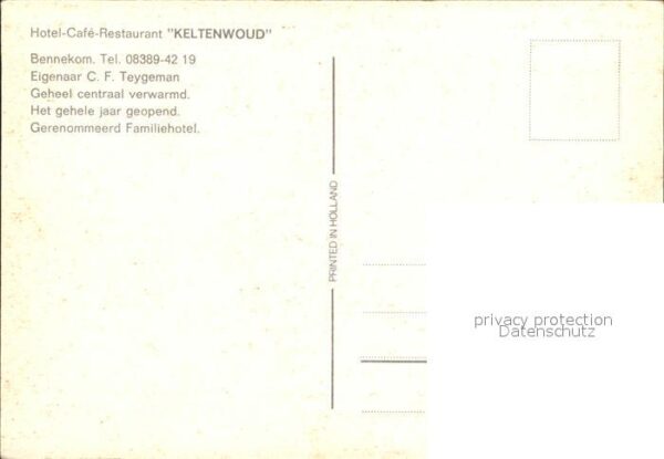 Bennekom Hotel Cafe Restaurant Keltenwoud – Bild 2
