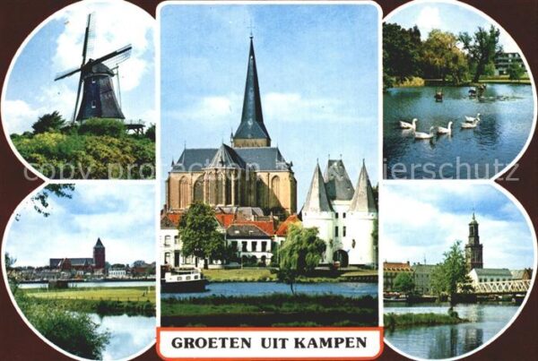 Kampen Niederlande Windmühle Kirche Koornmarktspoort Schwa