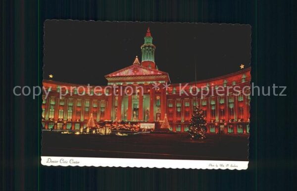 Denver Colorado Civic Center with Christmas Decorations