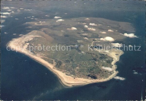 Borkum Insel Fliegeraufnahme aus 4800 m Höhe