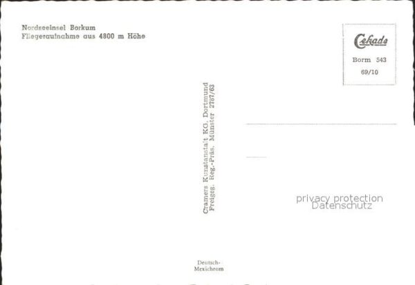 Borkum Insel Fliegeraufnahme aus 4800 m Höhe – Bild 2