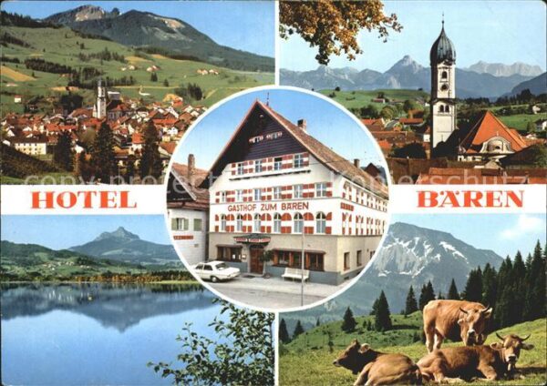 Nesselwang Hotel Gasthof zum Bären Ortsansicht mit