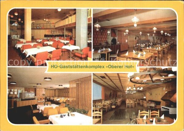 Oberhof Thueringen HO Gaststättenkomplex Oberer Hof Restau