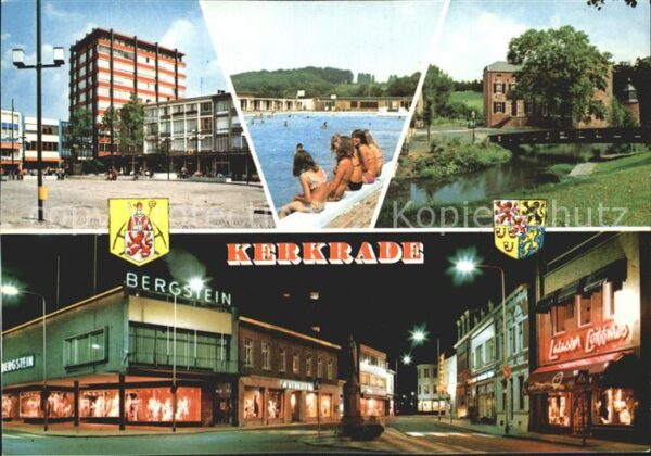 Kerkrade Platz Strassenpartie Nachtaufnahme Schw