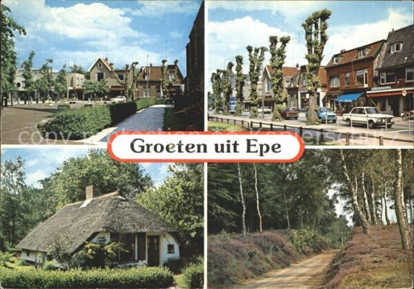 Epe Gelderland Teilansichten Reetdachhaus Waldpartie