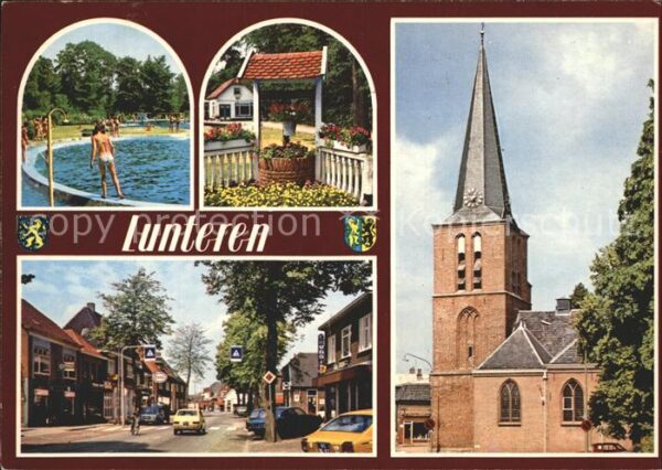 Lunteren Schwimmbad Strassenpartie Kirche