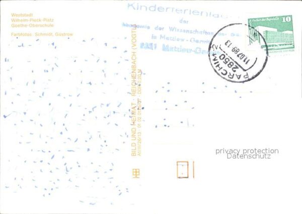 Parchim Mecklenburg-Vorpommern Weststadt Wilhelm Pieck Platz Goethe Ob – Bild 2