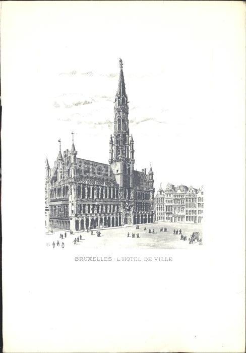 Bruxelles Bruessel Hotel de Ville Rathaus Künstlerkarte