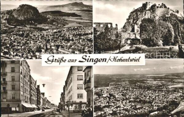 Singen Hohentwiel Festungsruine Strassenpartie Fliegerauf