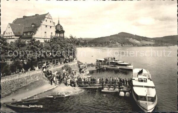 Saalburg Saale Hotel Restaurant Bootsanleger Dampfer