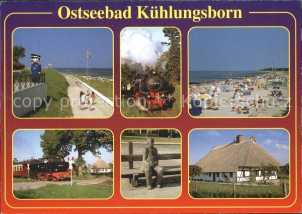 Kuehlungsborn Ostseebad Strand Promenade Bäderbahn Molli Dampfl