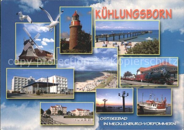 Kuehlungsborn Ostseebad Windmühle Möwen Leuchtturm Seebrücke Ho