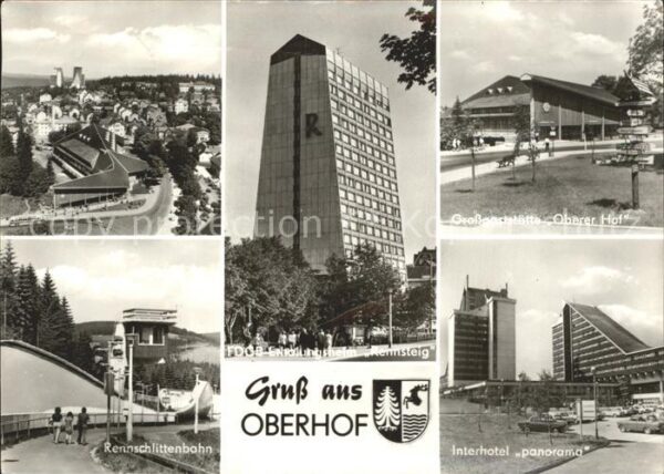 Oberhof Thueringen Rennschlittenbahn FDGB Erholungsheim Re