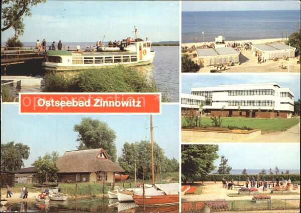 Zinnowitz Ostseebad Achterwasser Bootshafen Strand FDGB Fer