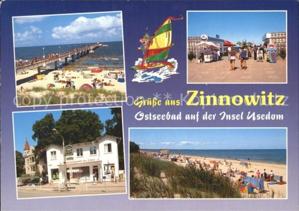 Zinnowitz Ostseebad Seebrücke Strand Fleischerfachgeschäft