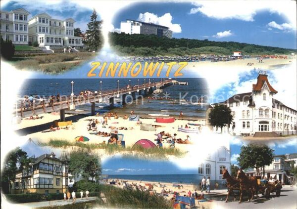 Zinnowitz Ostseebad Hotels Strand Seebrücke Pferdekutsche