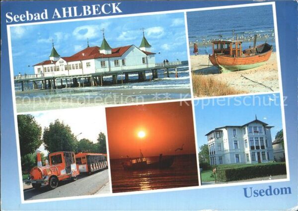 Ahlbeck Ostseebad Seebrücke Fischkutter Touristenbahn Son