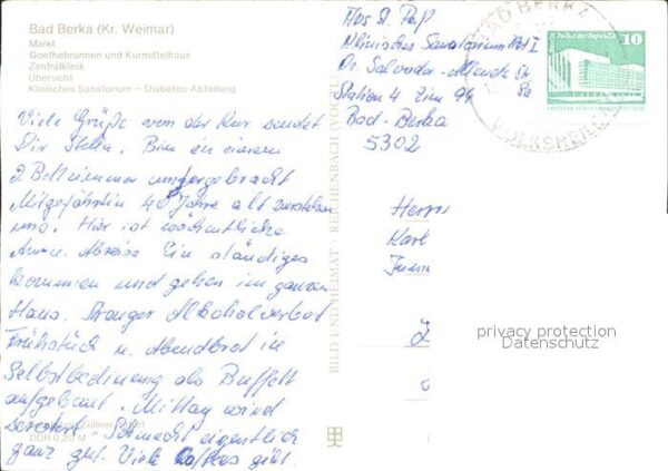Bad Berka Markt Goethebrunnen Kurmittelhaus Zentr – Bild 2
