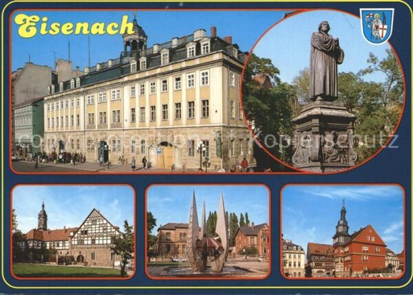 Eisenach Thueringen Stadtschloss Museum Lutherdenkmal Ratha