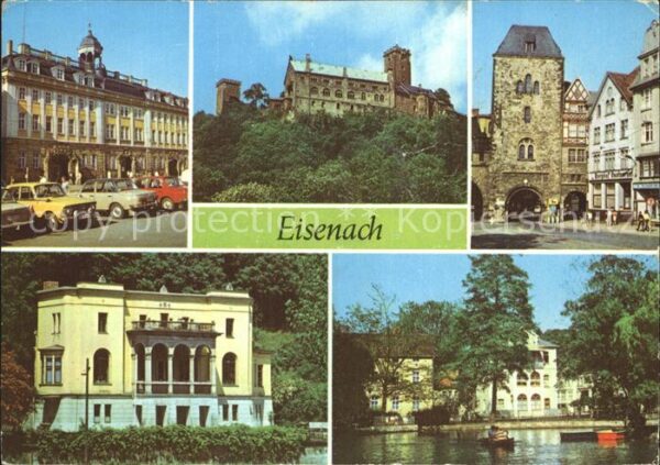 Eisenach Thueringen Stadtschloss Wartburg Nikolaitor Platz