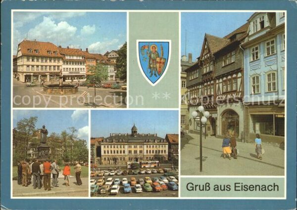 Eisenach Thueringen Markt Karlstrasse Lutherdenkmal Stadtsc
