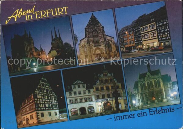 Erfurt Abend in der Innenstadt