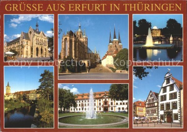 Erfurt Rathaus Dom Kirche Lichterfest ega Kräm