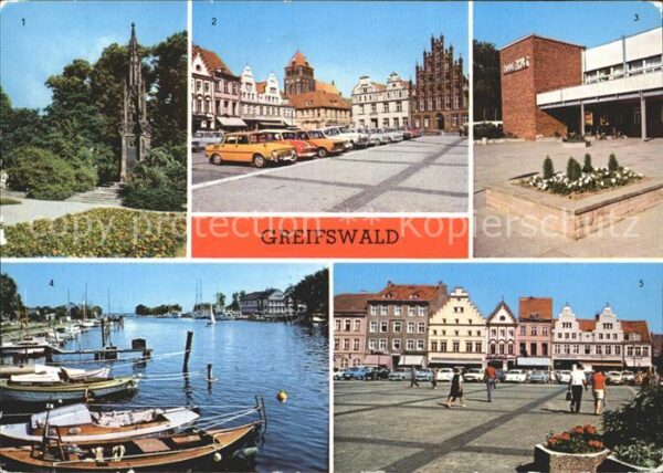 Greifswald Mecklenburg Vorpommern Rubenowdenkmal Platz der Freundschaft H