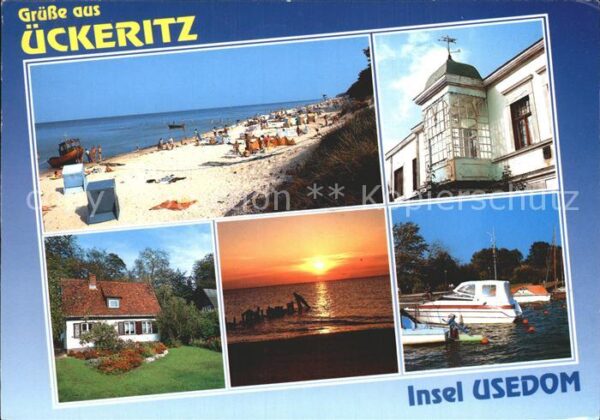 Ueckeritz Usedom Strand Ferienhaus Hafen Motorboot Sonne