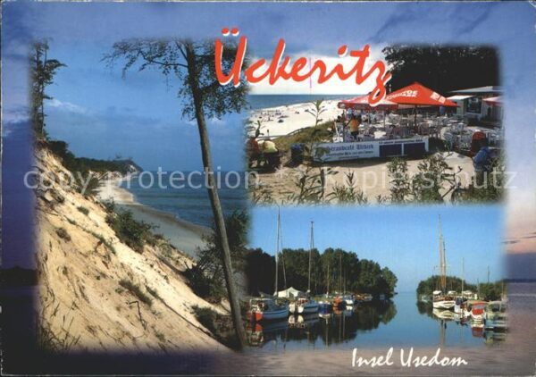 Ueckeritz Usedom Steilküste Strandcafe Hafen Segelboot