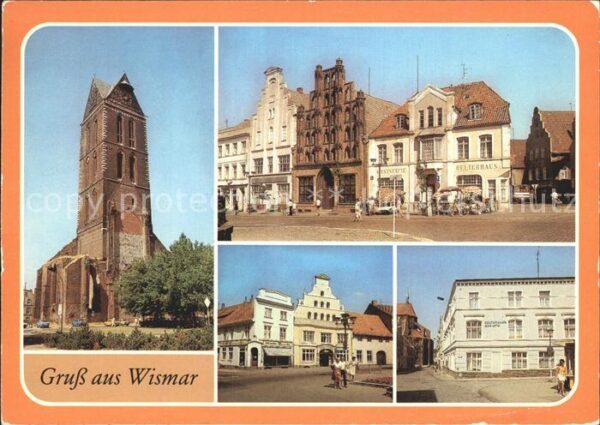 Wismar Mecklenburg St Marien Kirche Markt Löwenapotheke Ku