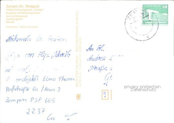Zempin FDGB Erholungsheim Frieden Kurplatz Kon – Bild 2