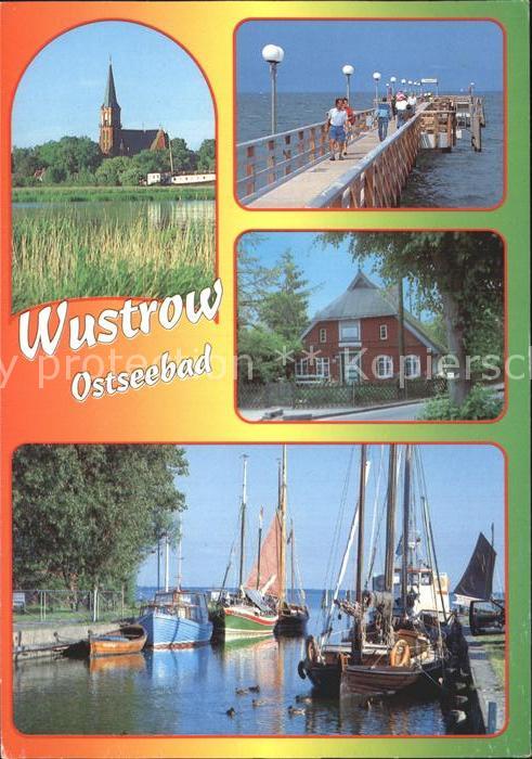 Wustrow Ostseebad Kirche Steg Rohrdachhaus Hafen