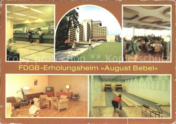Friedrichroda FDGB Erholungsheim August Bebel Empfang