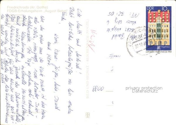 Friedrichroda FDGB Erholungsheim August Bebel Souveni – Bild 2