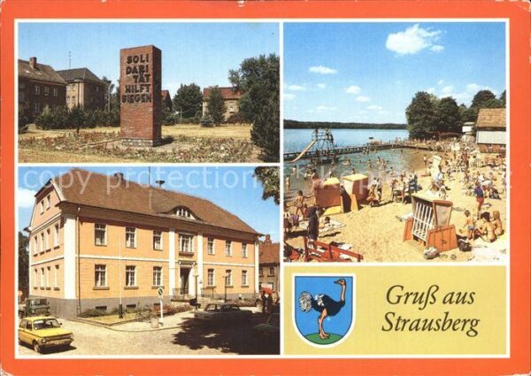 Strausberg Brandenburg Platz der Solidarität Denkmal Rathaus F