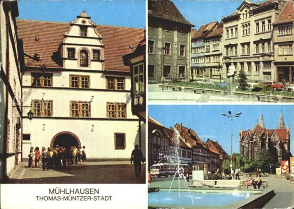 Muehlhausen Thueringen Rathaus Karl Marx Platz Wilhelm Pieck P
