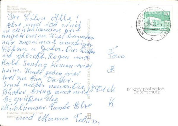Muehlhausen Thueringen Rathaus Karl Marx Platz Wilhelm Pieck P – Bild 2