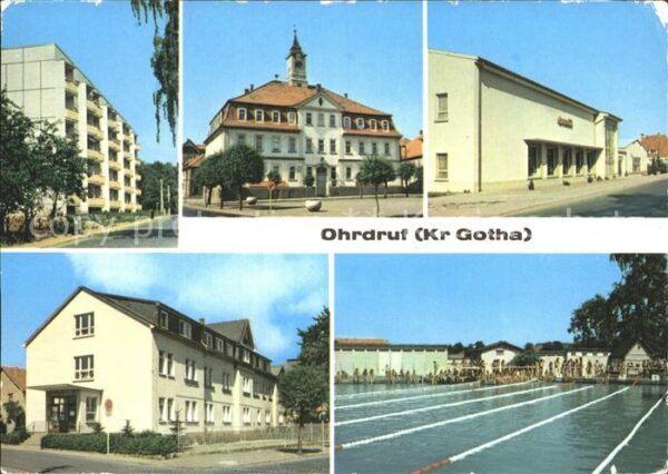 Ohrdruf Reinhardtstrasse Rathaus Kaufhalle Drus