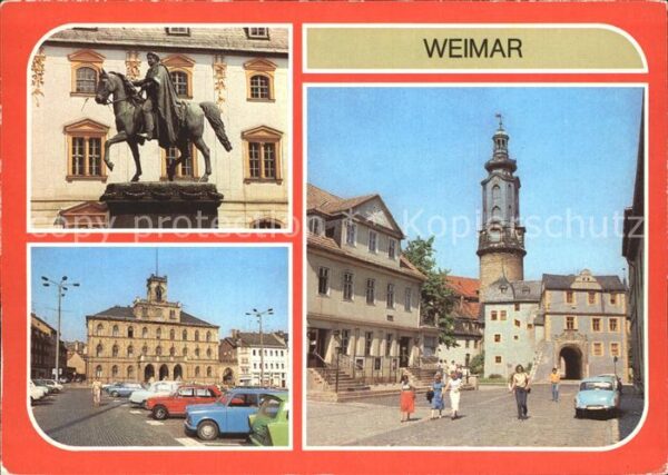 Weimar Thueringen Denkmal Carl Augusts Reiterstandbild Ra