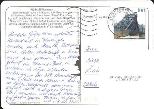 Weimar Thueringen Sehenswürdigkeiten Denkmäler Schlösser – Bild 2