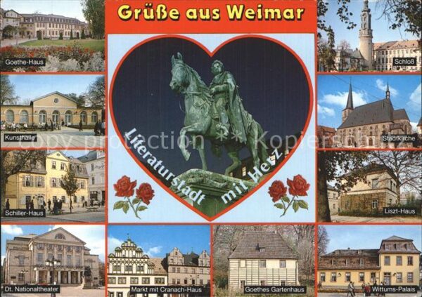 Weimar Thueringen Kunsthalle Nationaltheater Markt Schlos