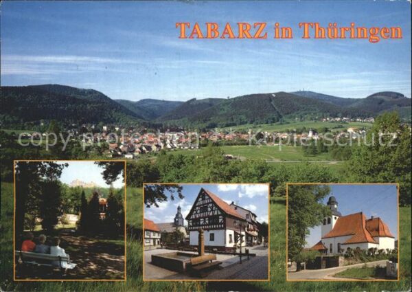Tabarz Panorama Blick vom Kurpark Winkelhof In