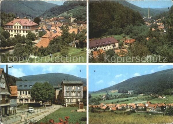 Ruhla Blick von der Gottesgabe Uhrenkombinat
